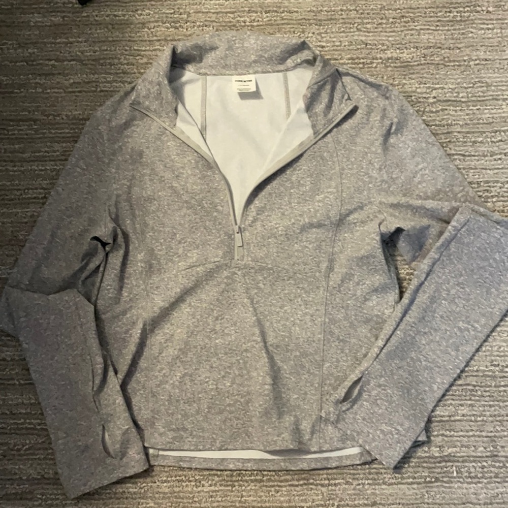 PINK grey athletic cropped jacket